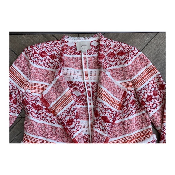 LOFT Red Fiesta Jacket 4 - Picture 3 of 4